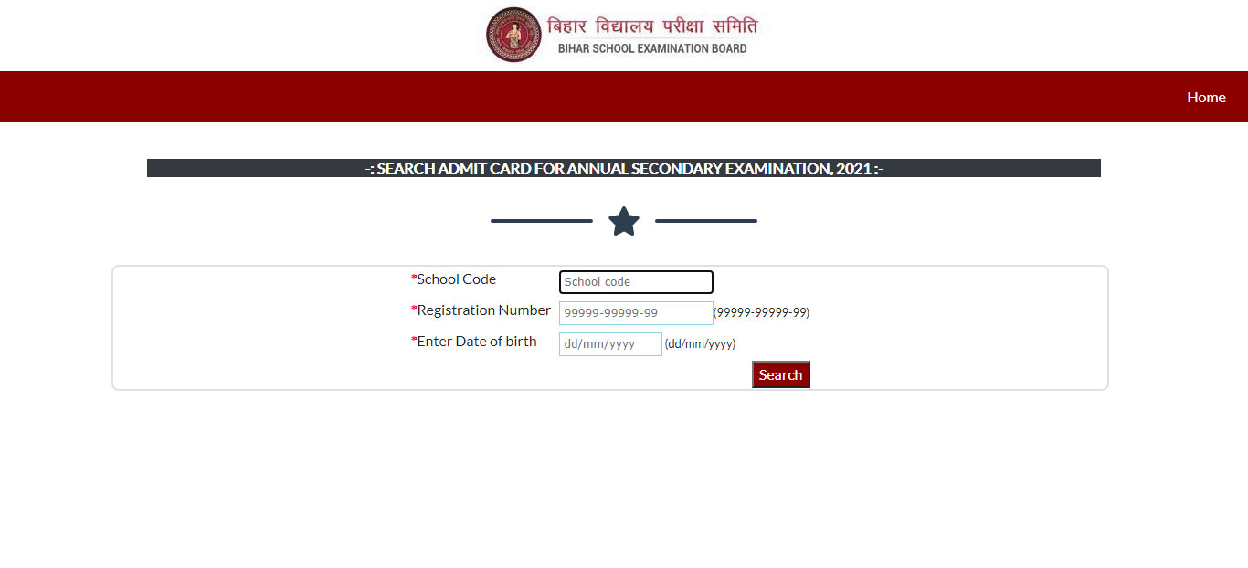 Bihar board 10th admit card 2021 download