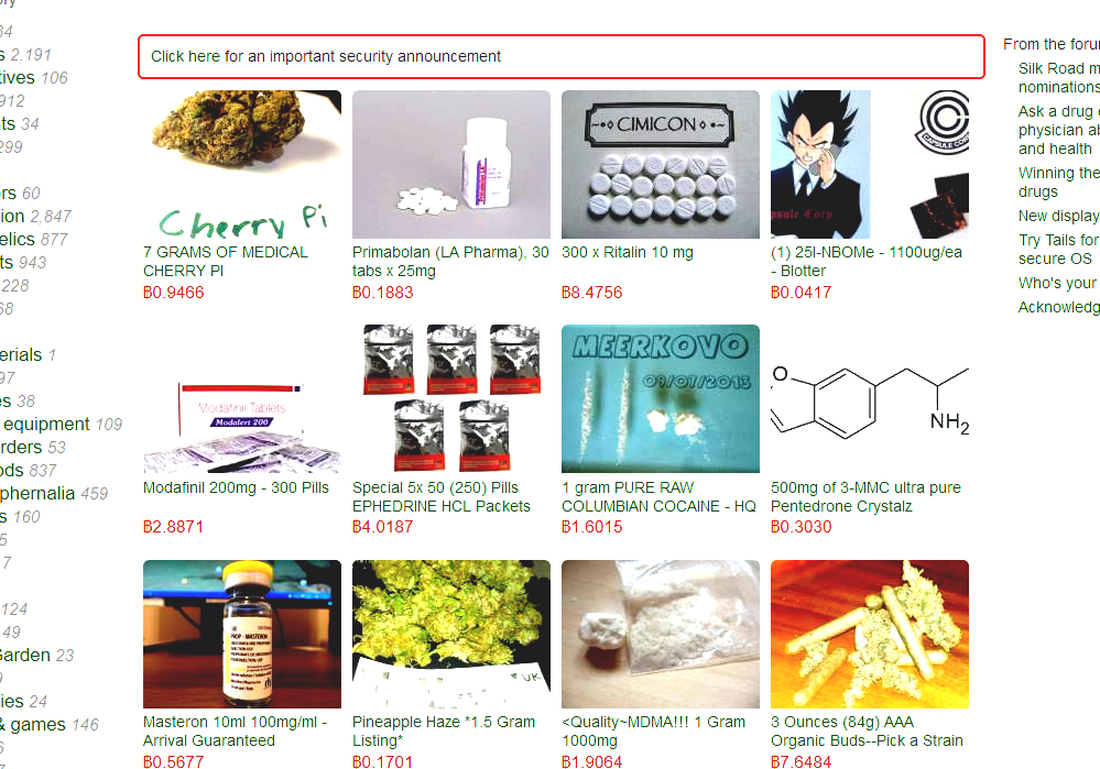 Dark Web Drug Marketplace