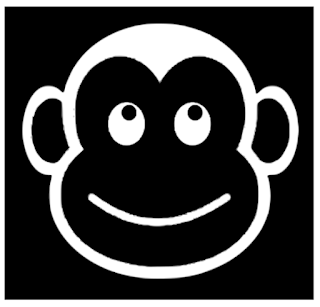 Inkscape Monkey Face Inverted with Background
