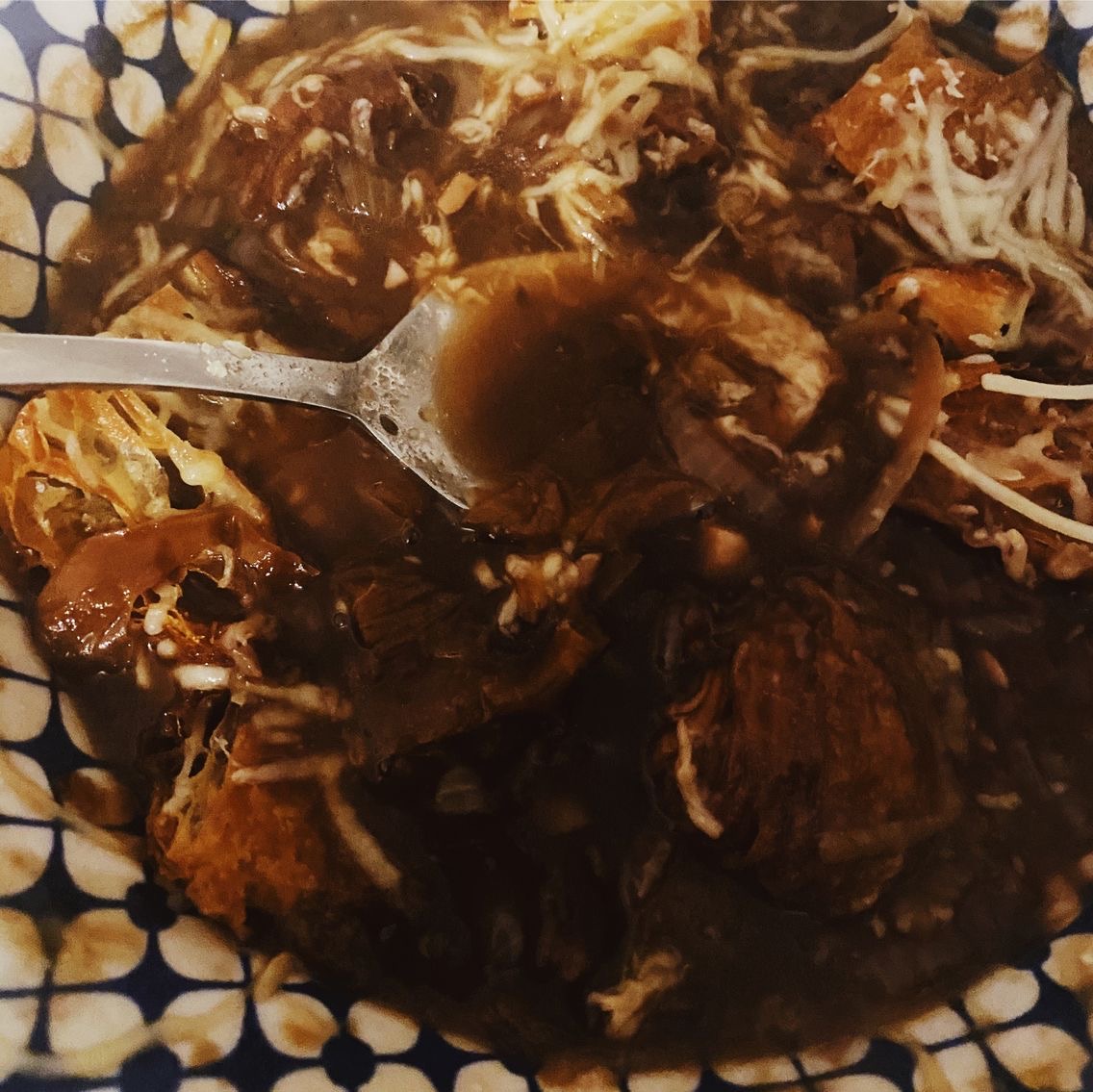 Stella's Wardrobe CHRISSY TEIGEN'S FRENCH ONION SOUP WITH CROISSANT