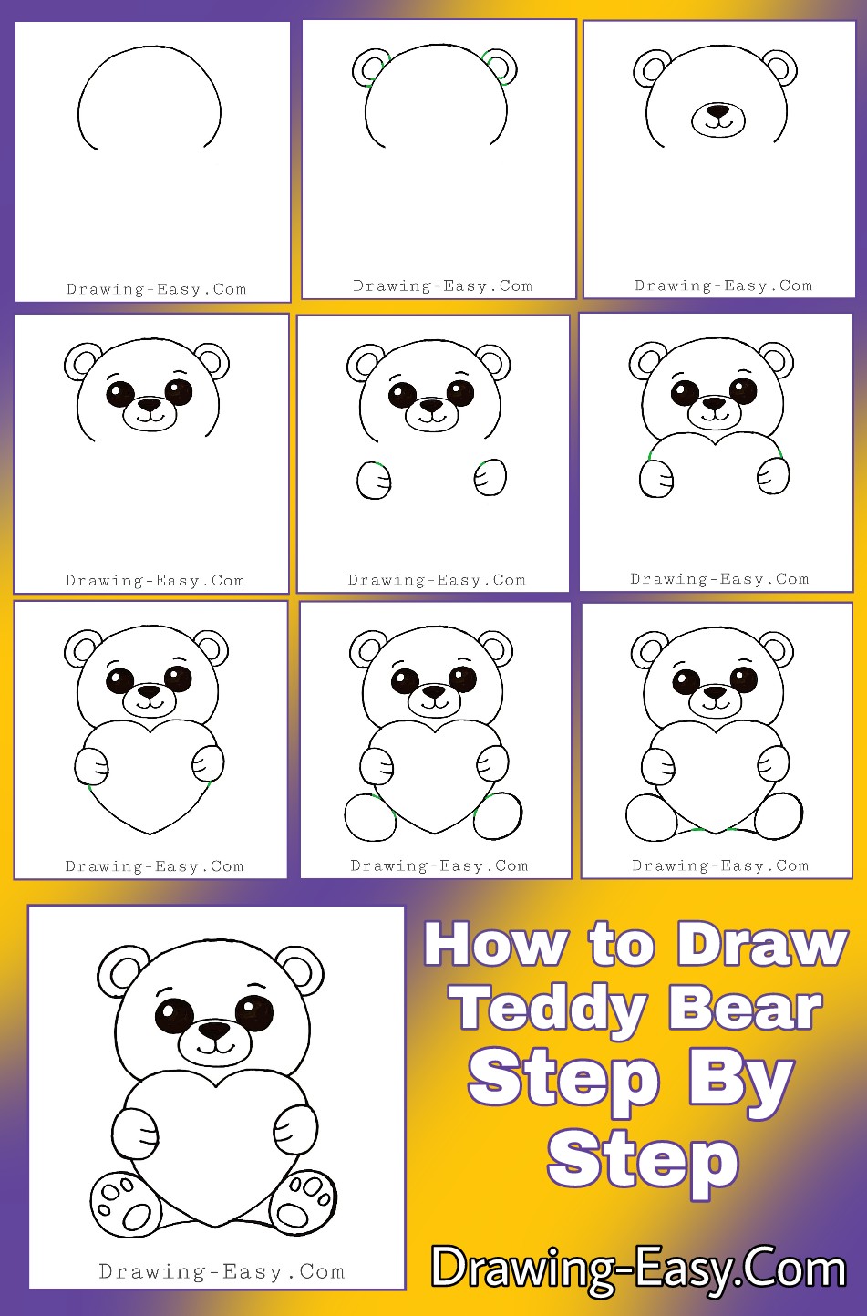 How To Draw A Cute Teddy Bear Easy | Images and Photos finder