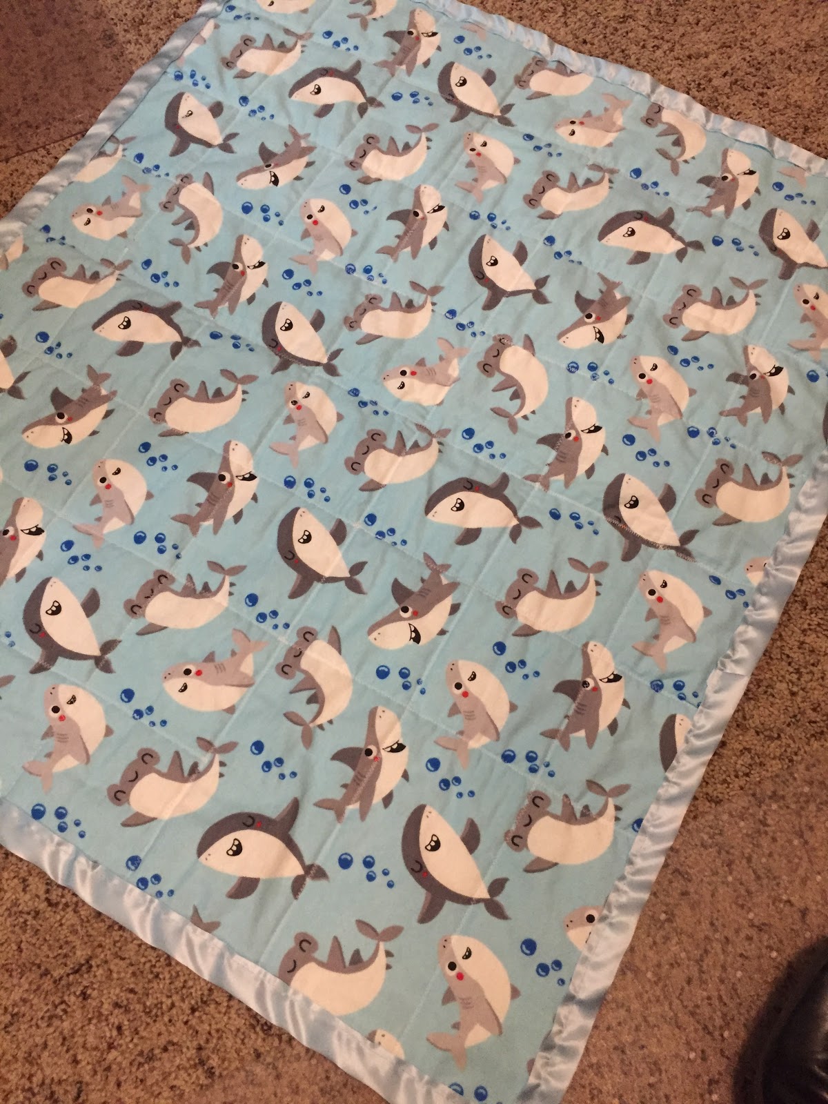 Cottage Cozy Baby Shark Quilt for my sweet Baby Van...