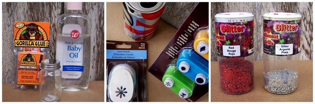 How to make a patriotic craft for kids glue, jars, glitter and baby oil