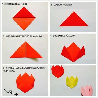 Como fazer flores com origami