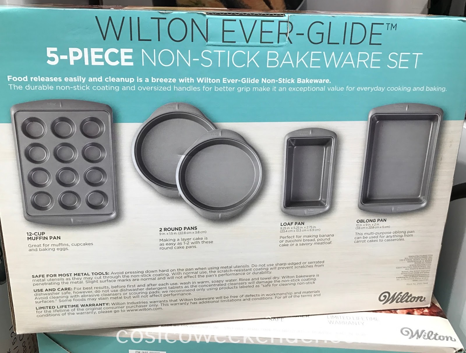 NEW Wilton Ever-Glide 5 Piece Non Stick Bakeware Set 1161283 Baking Pans  Muffin