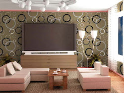 ruang tamu dinding untuk desain contoh keren ruangan living keluarga motif gambar minimalis elegan deco rumah mewah paint terbaru dengan