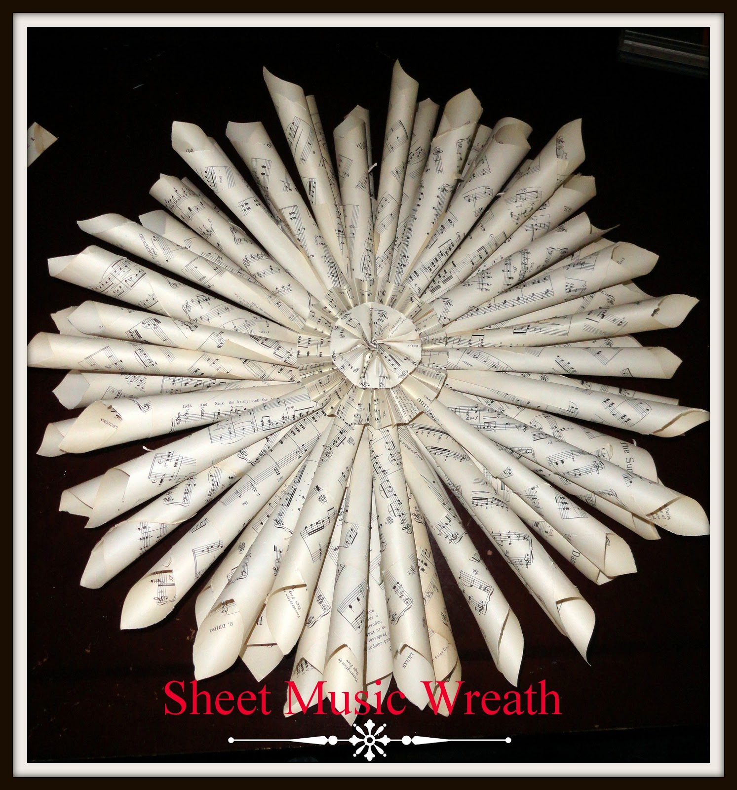 Sheet music wreath
