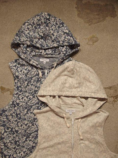 Engineered Garments "Sleeveless Knit Hoody - Floral Jacquard French Terry"