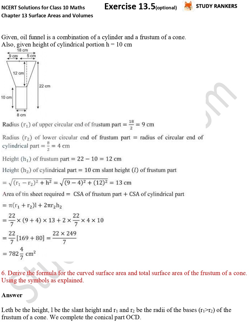 NCERT Solutions for Class 10 Maths Chapter 13 Surface Areas and Volumes Exercise 13.5 Part 4