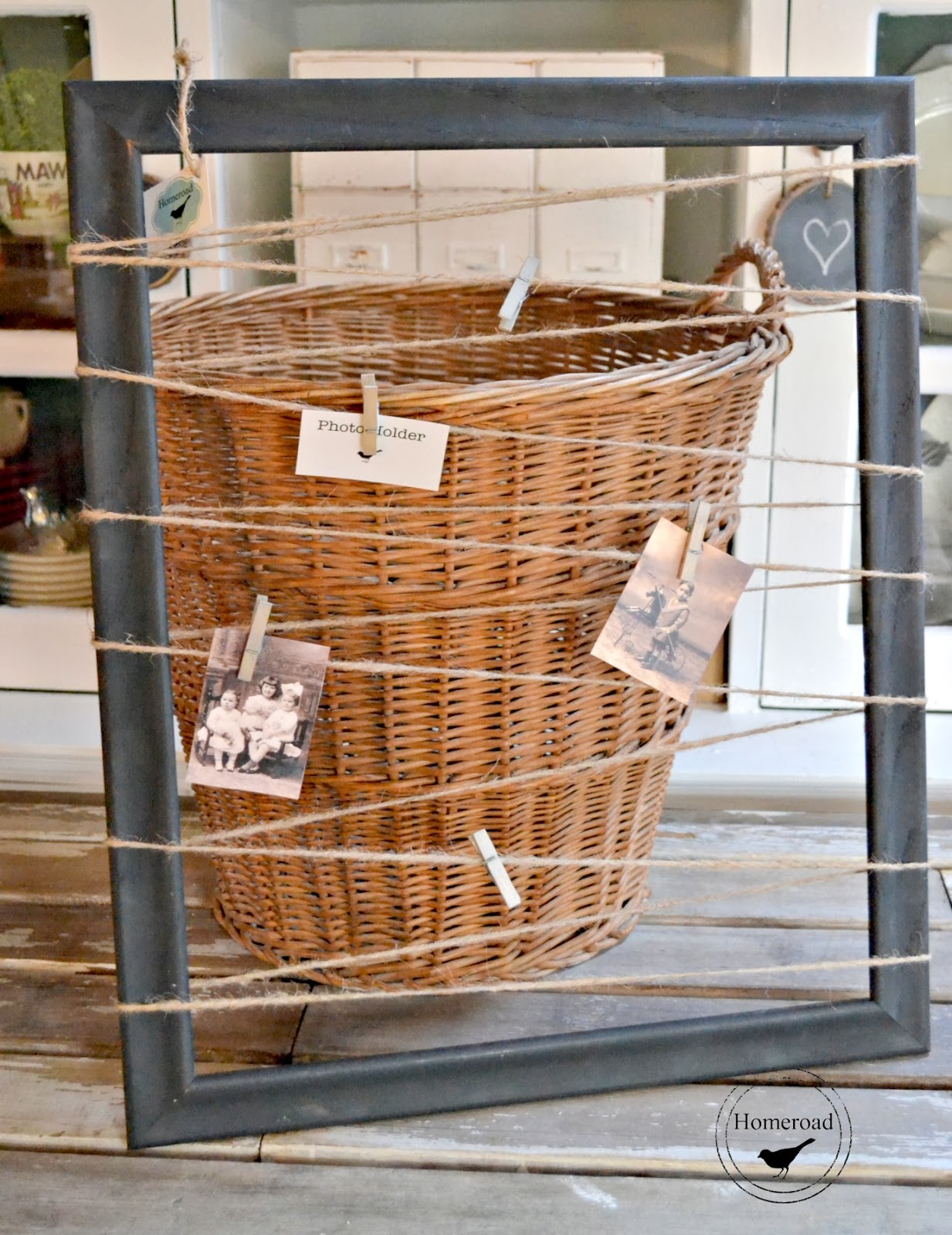 Jute String Frame Photo Display