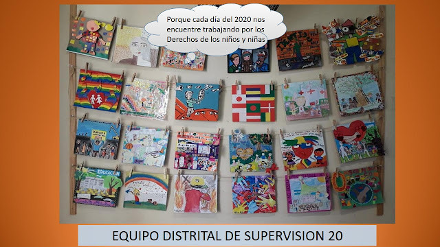 Mural colaborativo elaborado por cada una de las escuelas del distrito 20 "Nuestras infancias" anticipo del proyecto distrital 2020