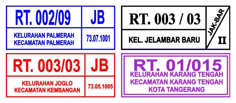 Contoh Stempel RT RW Contoh Stempel RT Contoh