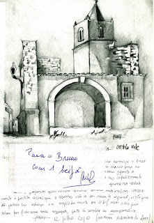 ART / Desenho e Aguarela, Bruno Braddell, Castelo de Vide, Portugal