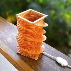 Mini lamp with popsicle sticks