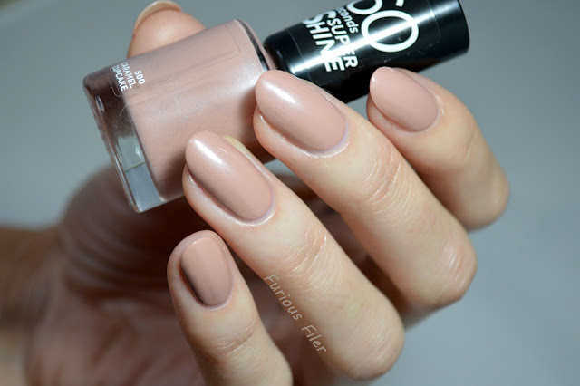 rimmel caramel cupcake swatch nude shimmer