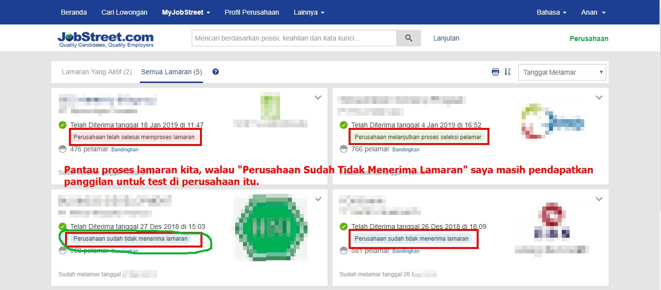 Pengalaman Cari Lowongan Kerja Di Jobstreet Com