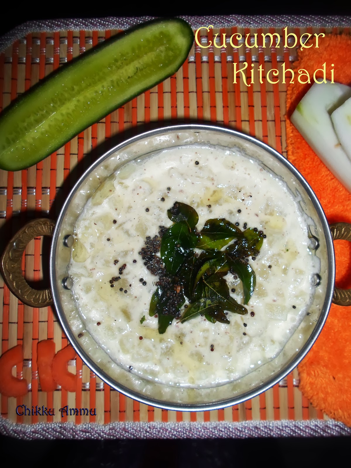 Chikkus Kitchen : Cucumber Kitchadi Recipe / Vellarikka Kitchadi Recipe