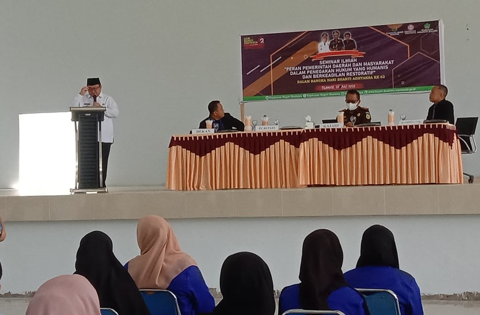 UNIPO Boalemo Sukses Pertemukan Bupati dan Kejari Boalemo Dalam Seminar Ilmiah Hukum