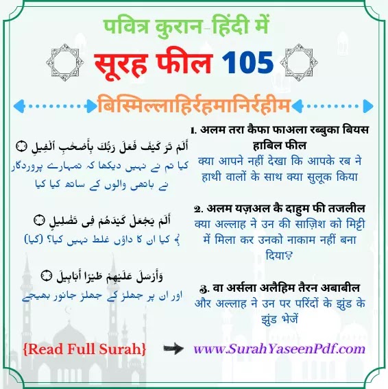 Surah Al-Feel in Hindi Surah Al-Feel in Hindi