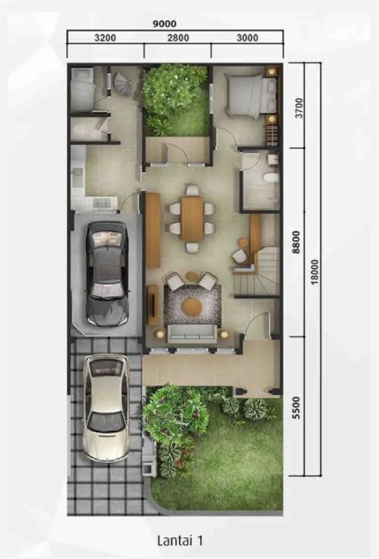 16 Denah rumah minimalis ukuran 9x18 meter 5 kamar tidur 2 lantai 16 Denah rumah minimalis ukuran 9x18 meter 5 kamar tidur 2 lantai