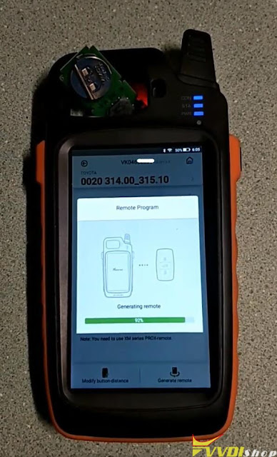 generate toyota xm smart key with key tool max -7