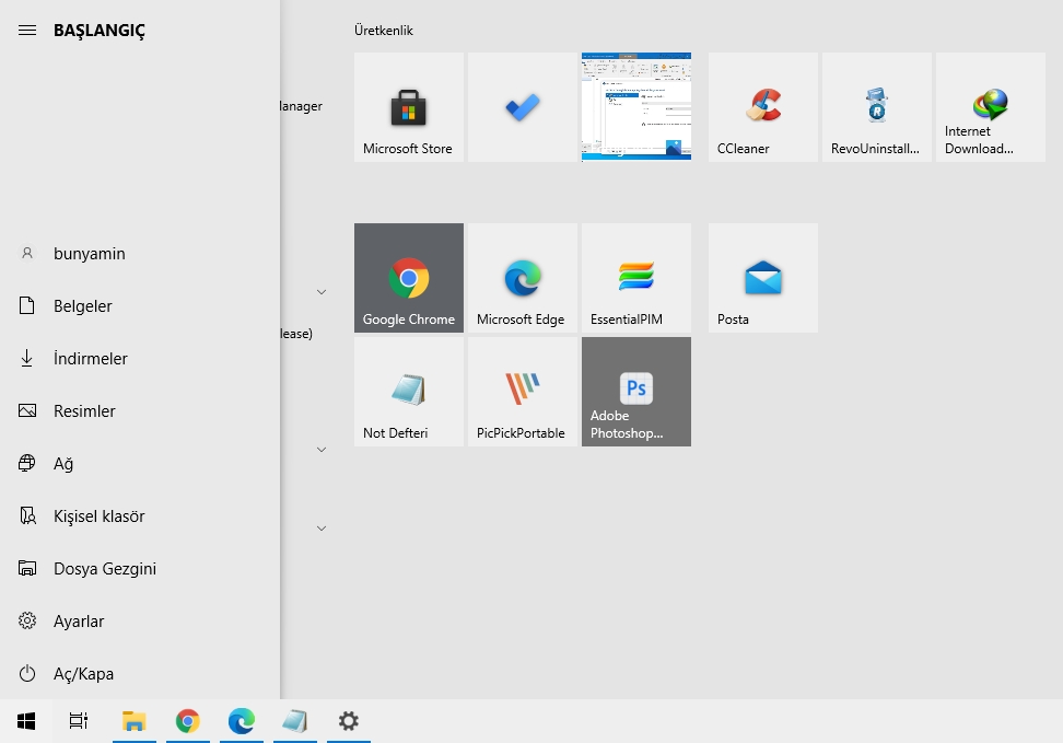Windows 10'da Başlat Menüsünün Sol Kenar Çubuğuna Klasör Kısayolları Nasıl Eklenir 7 Image%2B10