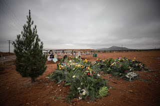 Graves of Rhonita Maria Miller and her children on Nov. 9 in Le Barón, Mexico. Three families were traveling in separate SUVs from their homes in La Mora in Sonora to farm town Le Barón in Cihuahua on Monday when they were ambushed in two separate attacks by cartel gunmen hidden in the mountains along the dirt road. As a result, three women and six children died. All family members had dual Mexican-American citizenship and belonged to a Mormon offshoot group not affiliated with The Church of Jesus Christ of Latter-day Saints.