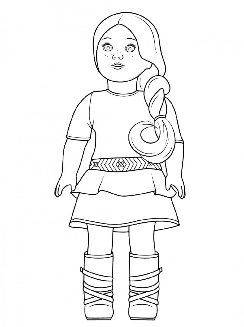 Coloring Pages Of American Girl - American Girl Coloring Book Doll Pages Dolls Saige Educativeable Tures 846x1134 To Slavyanka 