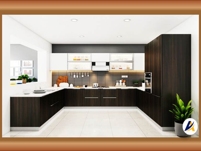 Latest U Shaped Modular Kitchen Designs Images with Cabinets