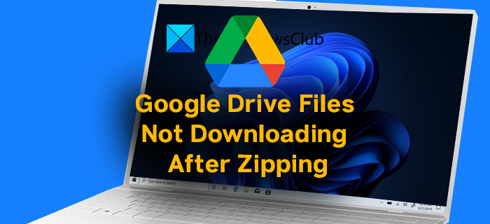 Google Drive non scarica i file dopo la compressione