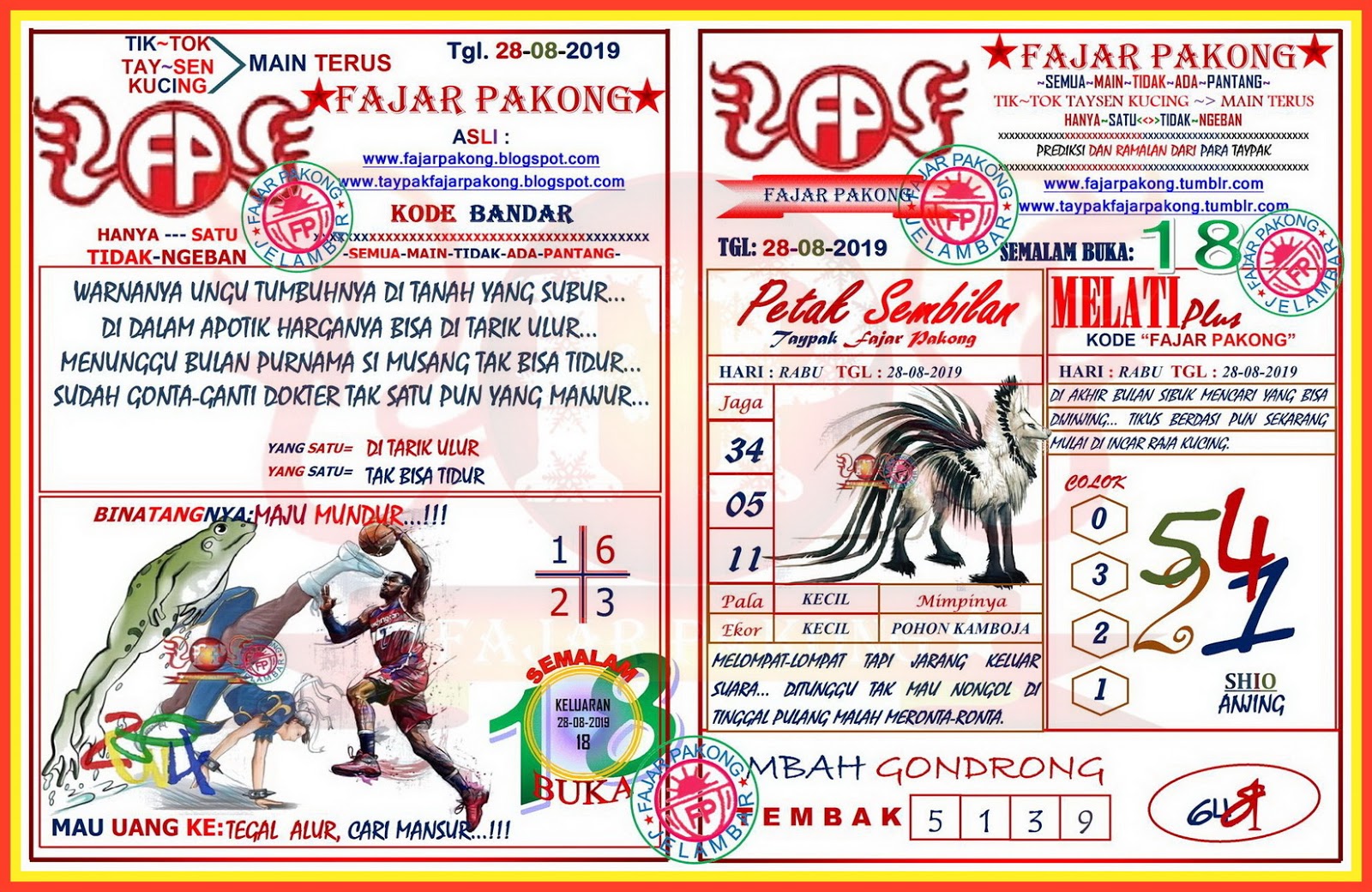 Fajar Pakong Timor Leste Kode 28 08 2019