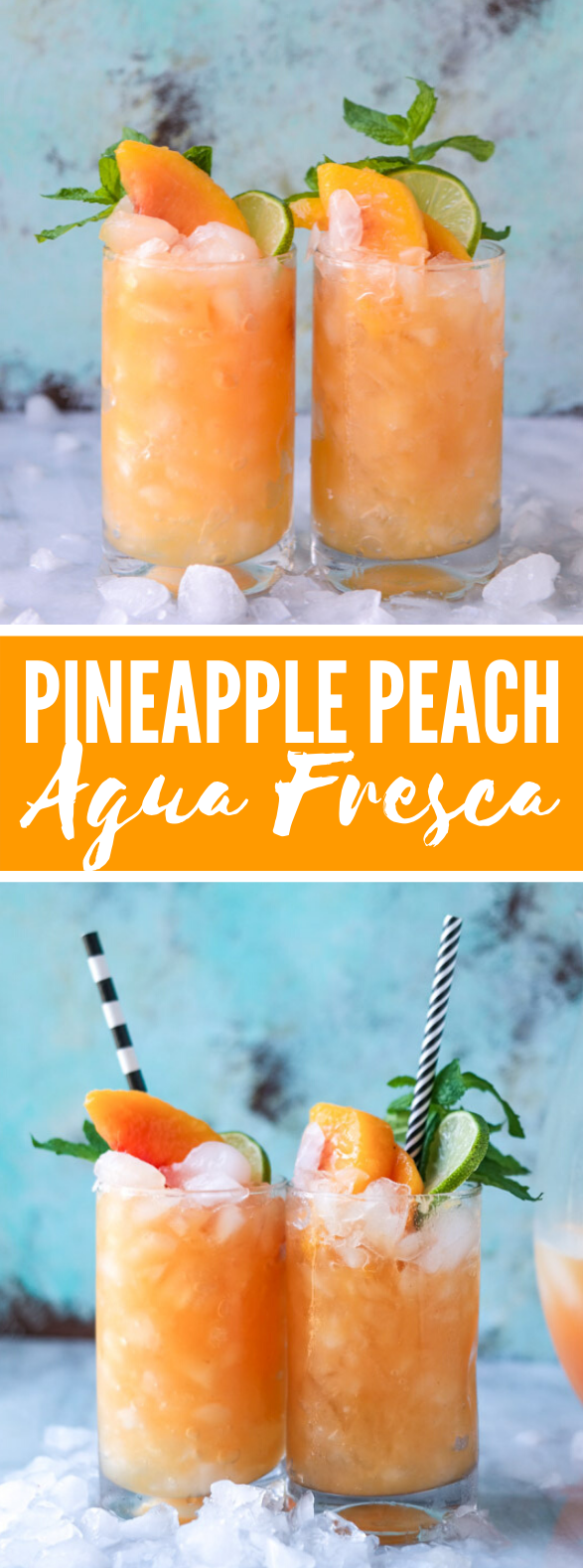 PINEAPPLE PEACH AGUA FRESCA drinks vodka