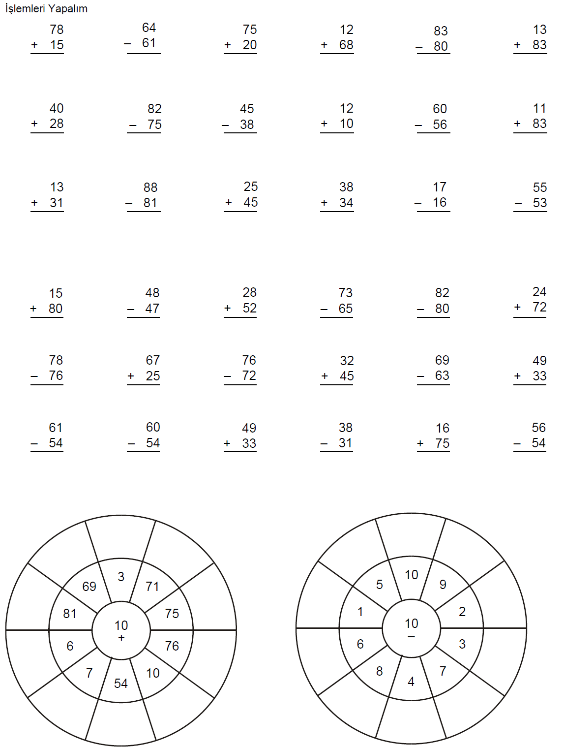 Karışık Toplama Çıkarma İşlemleri - 2. Sınıf Matematik - https