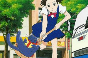 Haru saving a cat The Cat Returns 2002 animatedfilmreviews.filminspector.com