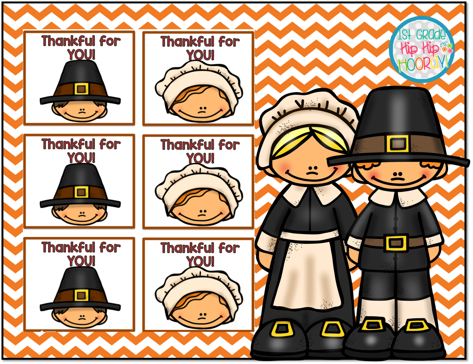 1st Grade Hip Hip Hooray!: Thanksgiving Stickers or Brag Tags FREE!