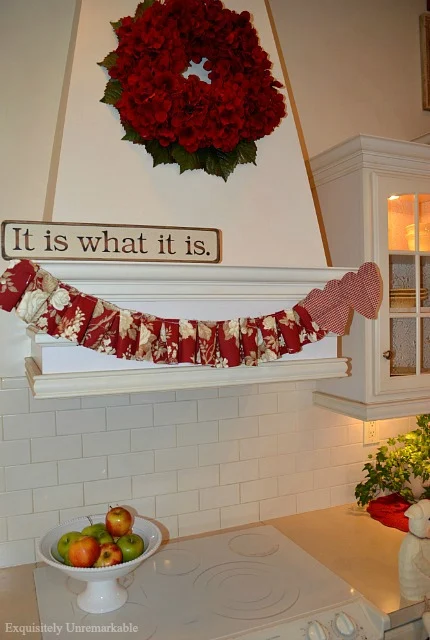 scrap fabric valentine garland