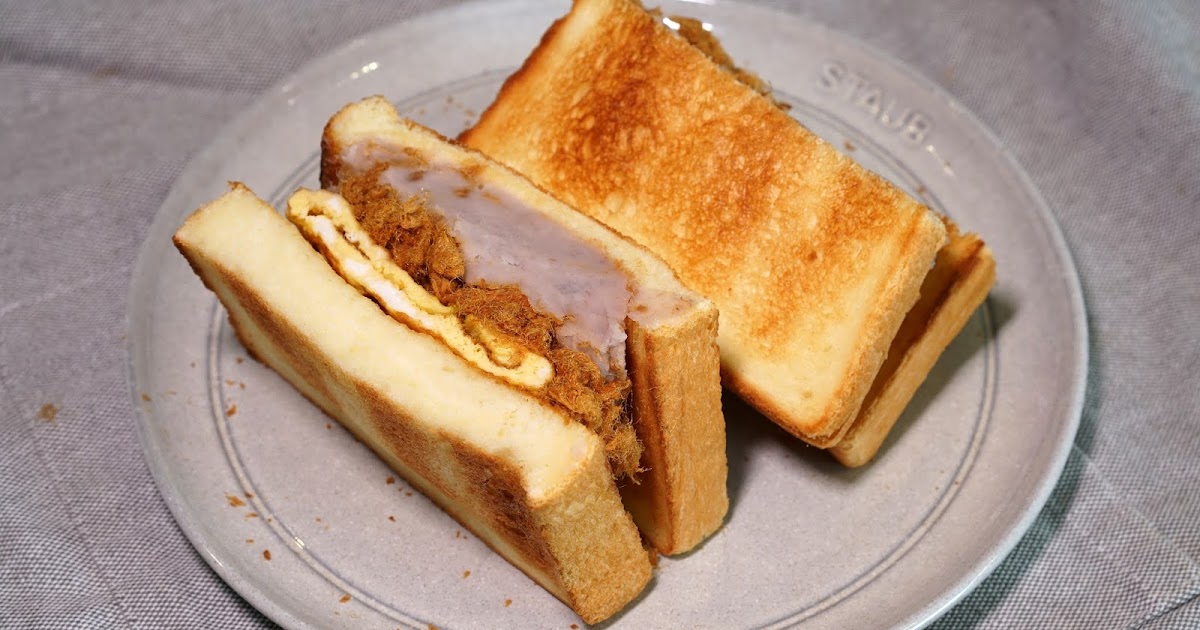 [食譜] 芋泥肉鬆蛋吐司