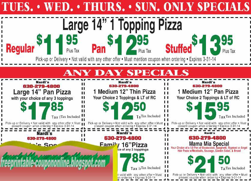 Printable Coupons 2023 Pizza Inn Coupons