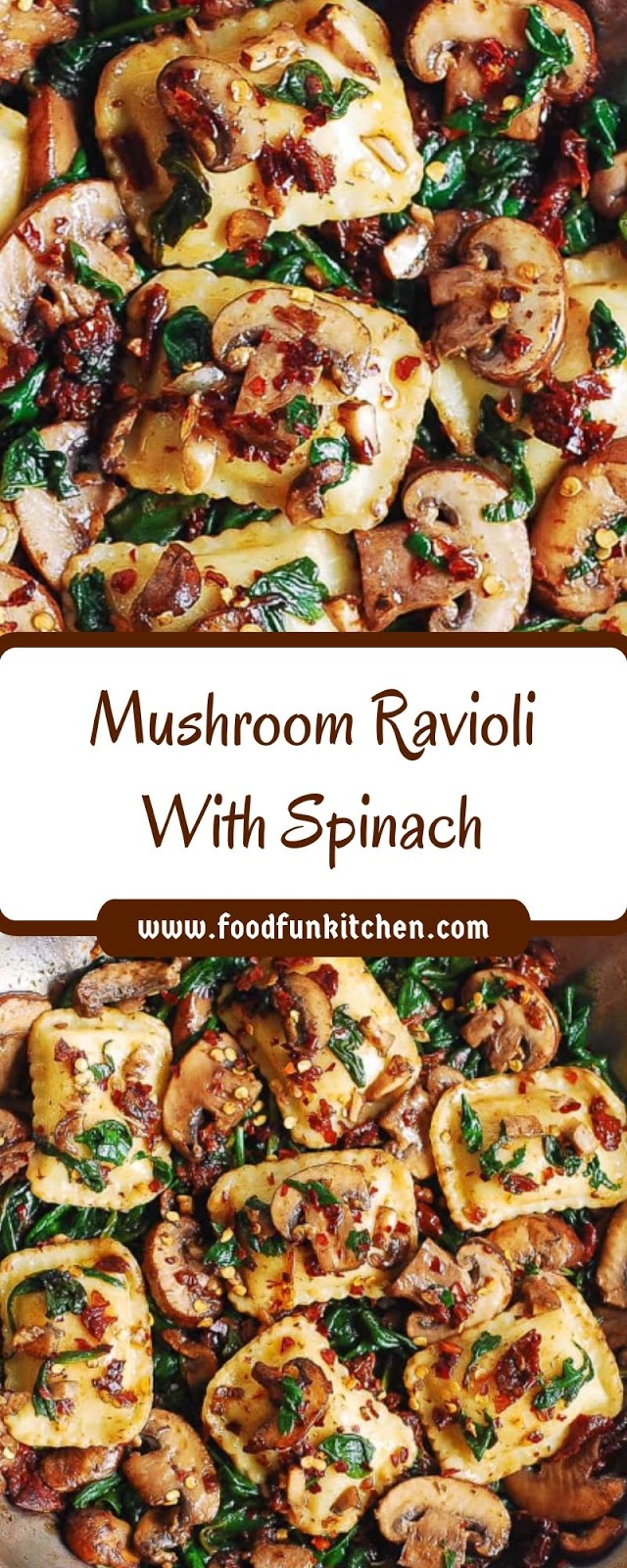 MUSHROOM RAVIOLI WITH SPINACH