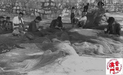 Pescadores na ilha de Coloane