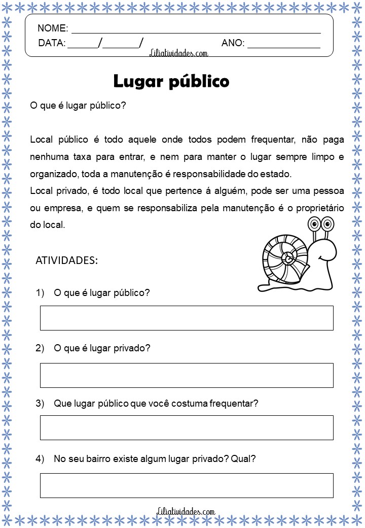 LUGAR PÚBLICO 2º/3º ANO