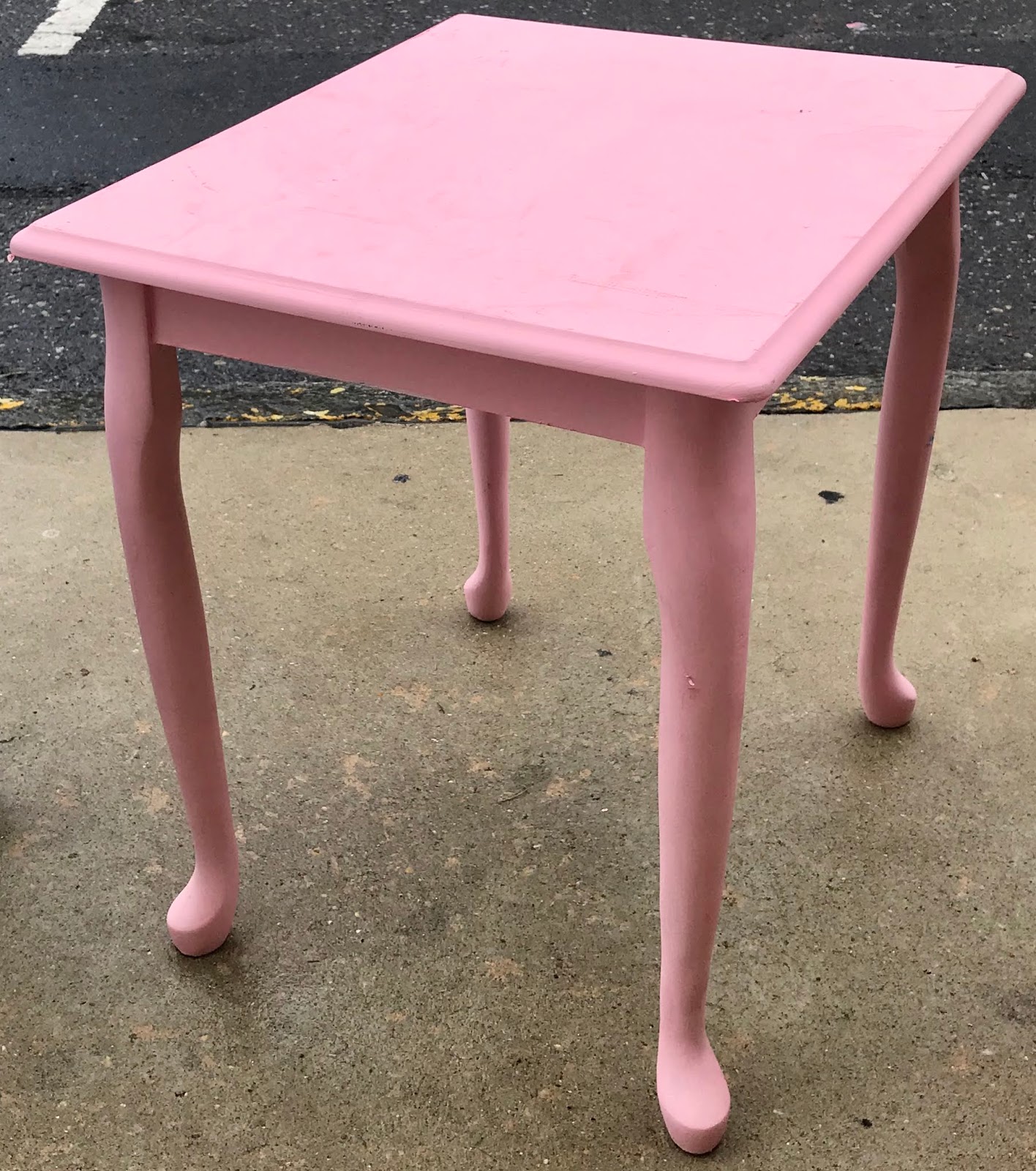 Uhuru Furniture & Collectibles Light Pink Side Table 10 SOLD