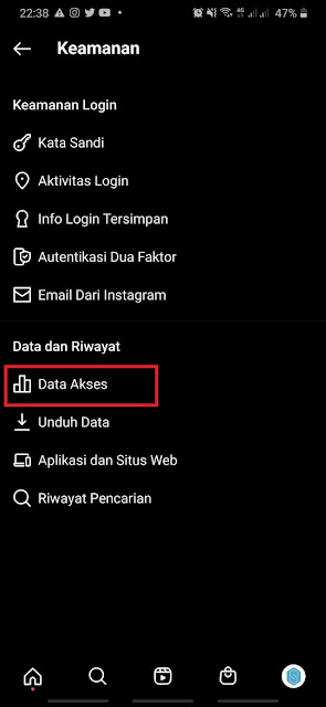 cara melihat riwayat pencarian instagram yang telah dihapus
