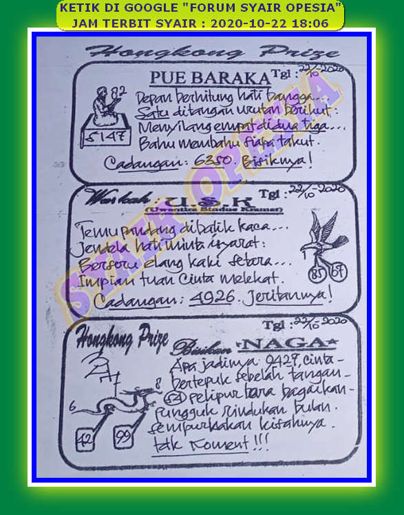 1 New Message) Kode Syair Hongkong 22 Oktober 2020 - Forum Syair Togel  Hongkong Singapura Sydney
