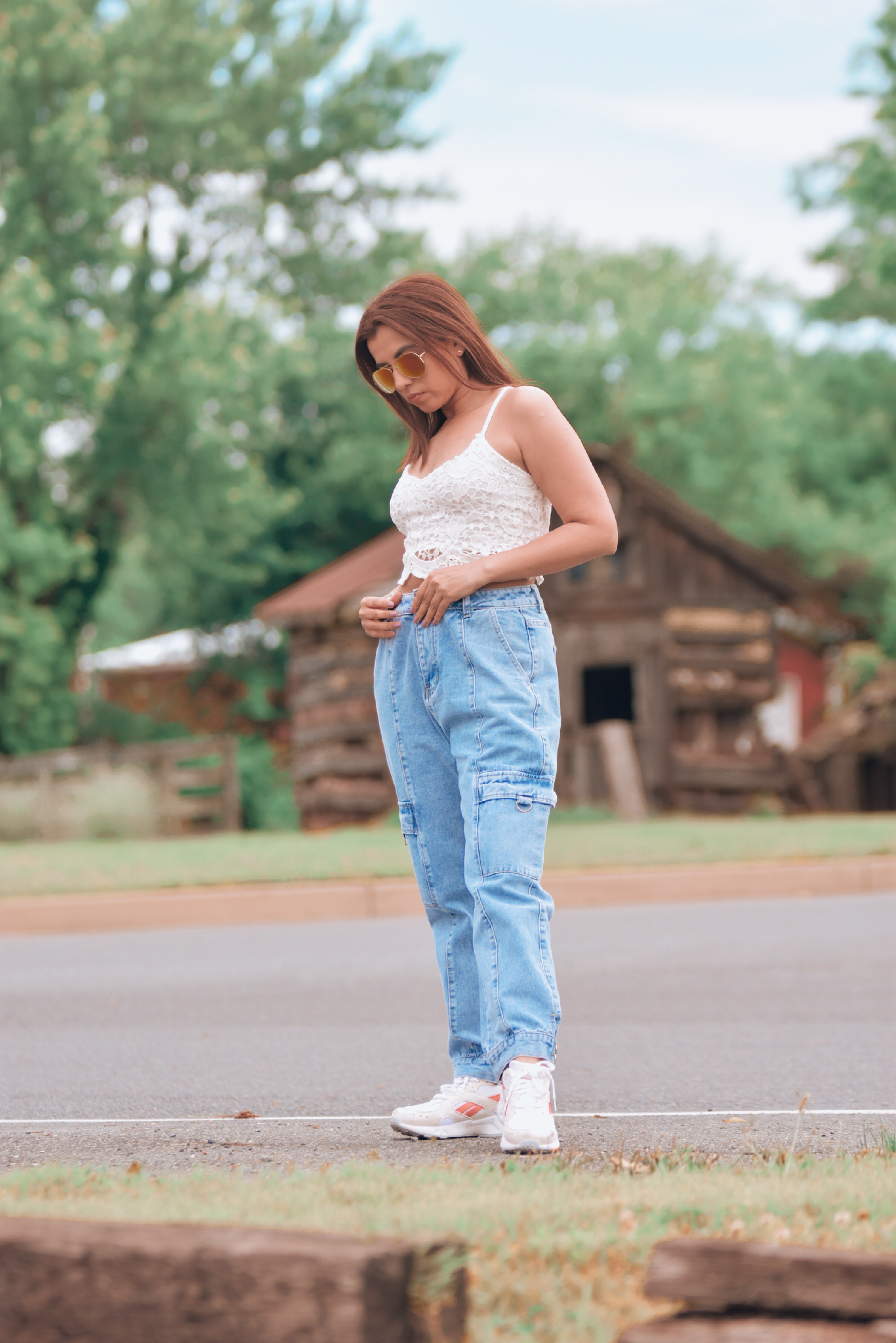 Crop Top Outfit Con PantalÃ³n Flojo Outfit Con Pantalon Flojo De