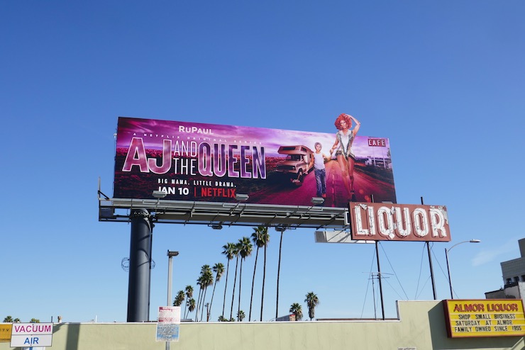 AJ and the Queen extension billboard Sunset Boulevard AJ and the Queen extension billboard