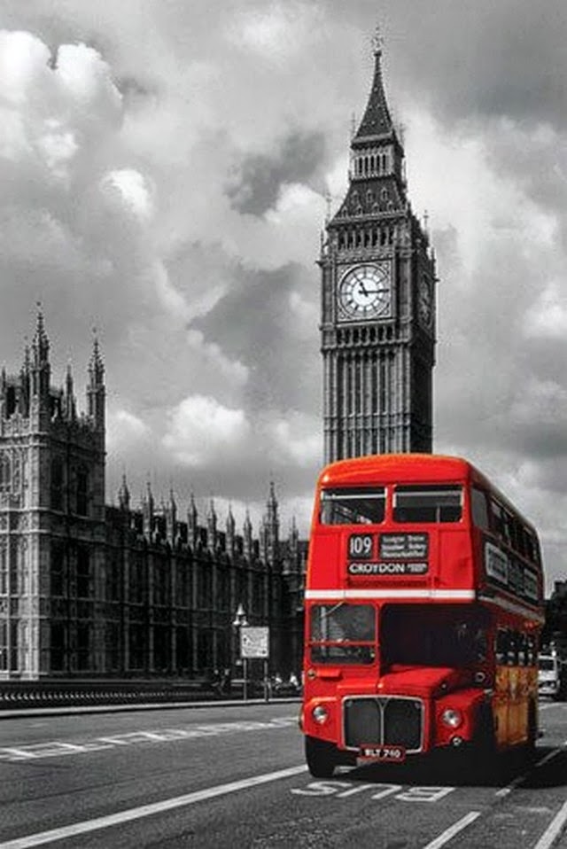 big ben red double decker bus london photography poster