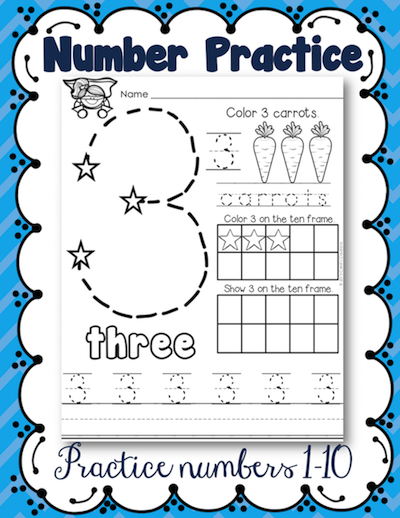 https://www.teacherspayteachers.com/Product/Number-Practice-1-10-2043792