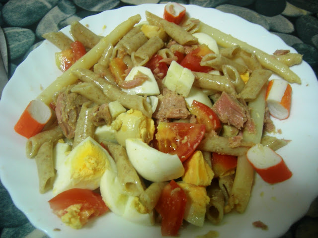  Macarrones integrales en ensalada 