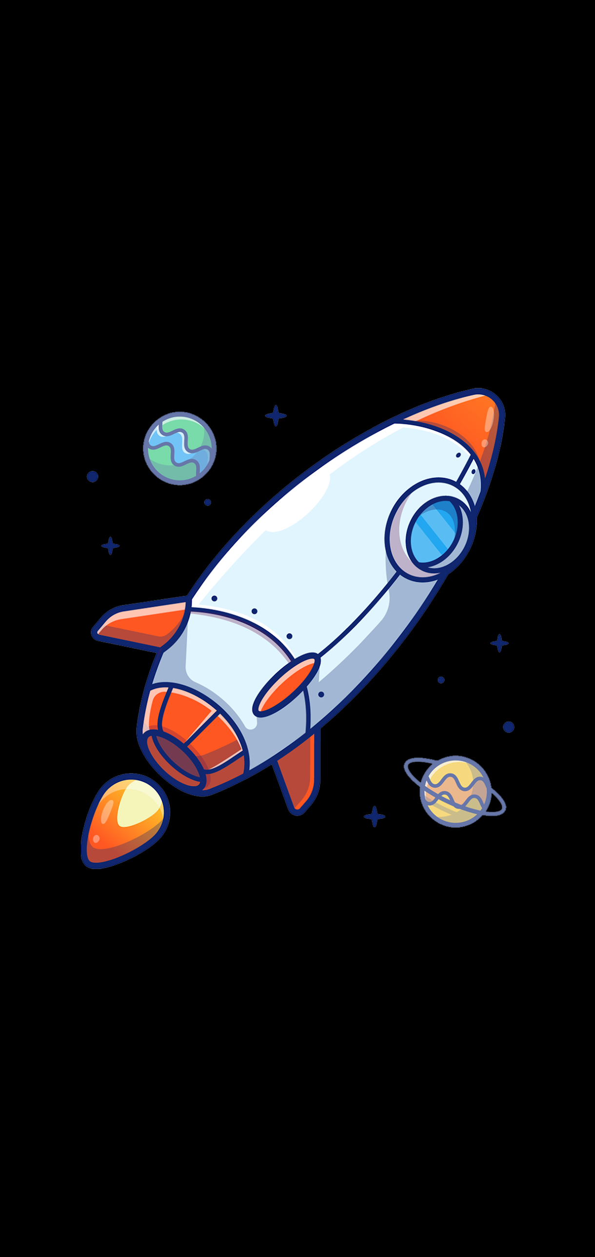 Rocket amoled wallpaper minimalist